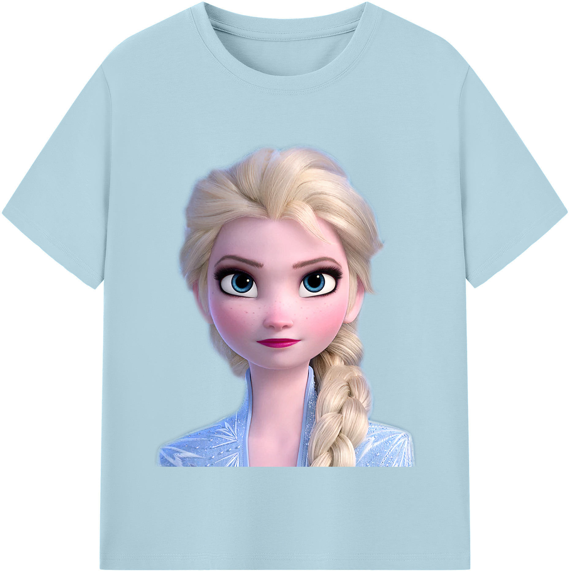 （画像用） アナと雪の女王 アンナ エルサ Frozen Anna Elsa 綿100％半袖Tシャツ（フロントプリント）